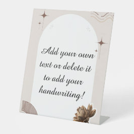 Brown Minimalistisch Boho Notes benutzerdefinierba Sockelschild