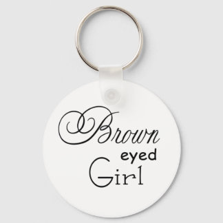 Brown Mit Augen Girl Schlüsselanhänger