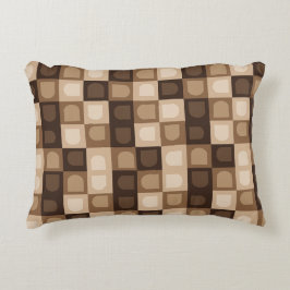 Brown Modern Boho Arch Geometric Aztec Muster Dekokissen