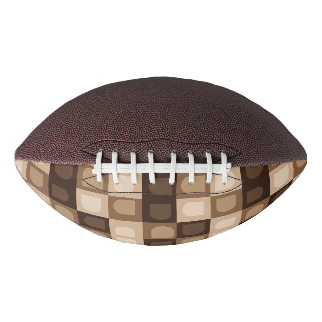 Brown Modern Boho Arch Geometric Aztec Muster Football (Vorderseite)