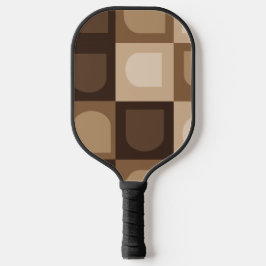 Brown Modern Boho Arch Geometric Aztec Muster Pickleball Schläger