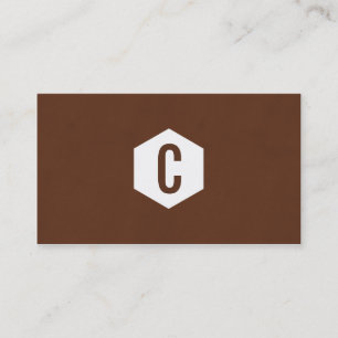 Brown-Monogramm mit Hexagon-Visitenkarten Visitenkarte