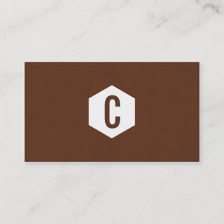 Brown-Monogramm mit Hexagon-Visitenkarten Visitenkarte