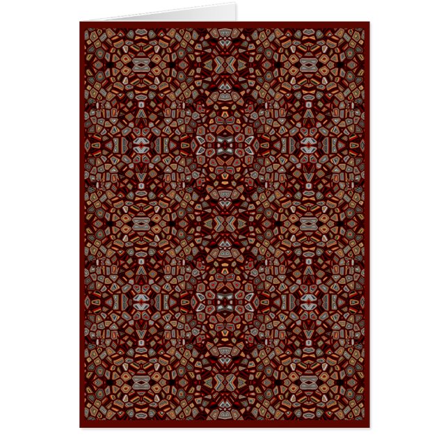 Brown-Mosaik-generative Kunst-Karte, leerer (Vorne)