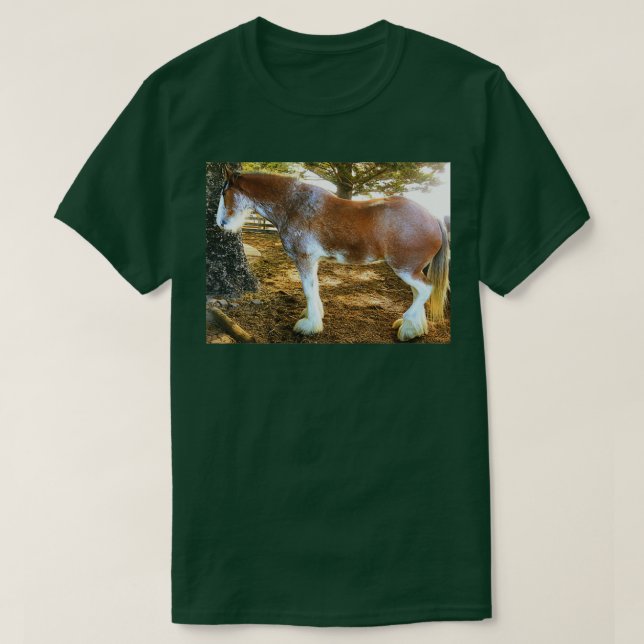 Brown Mottled Clydesdale Horse 1 T-Shirt (Design vorne)