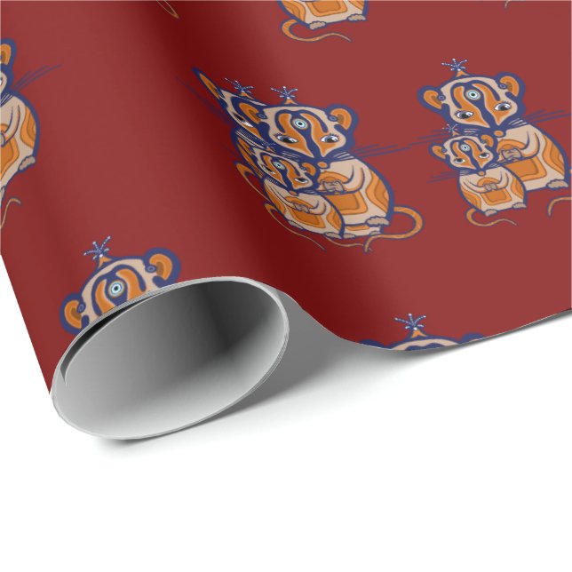Brown Mouse pattern Curtain Geschenkpapier (Rolleneckpunkt)