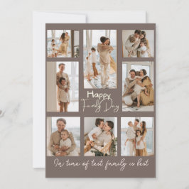 Brown Multi Foto Vatertag-Karte Dankeskarte