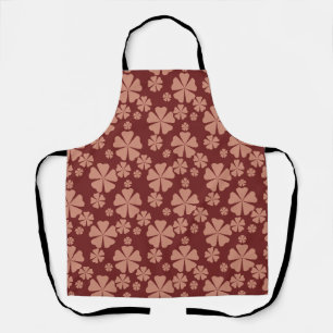 Brown Mute Floral Abstrakt Pattern Schürze
