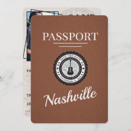 Brown Nashville Passport Save the Date
