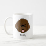 Brown Newfoundland Dog Kaffeetasse<br><div class="desc">This gorgeous illustrated mug is the perfect gift for a Newfoundland dog owner - who doesn't love a big cuddly Newfie?

Add the personal touch by personalizing with your favorite Newfie's name and you've found your new favorite mug!</div>