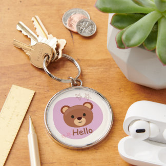 Brown Niedlich cat Schlüsselanhänger - Schweres Sc