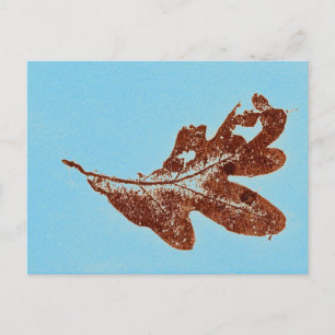 "Brown Oak on Blue" Landstraßen Postkarte