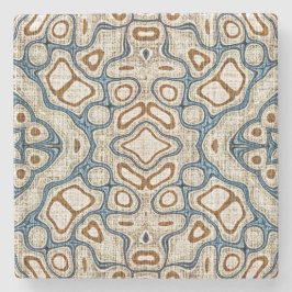 Brown Ochre Aquamarin Blue Angesagt Stamm Kunst, D Steinuntersetzer