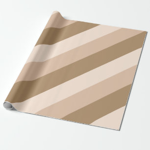 Brown Ombre Diagonal Striped Geschenkpapier