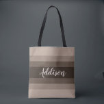 Brown Ombre Stiped Custom<br><div class="desc">Ein einfaches,  individualisierbares Dekor in einem ombre braunen Streifen.  Einfach mit Namen oder anderen Texten zu personalisieren,  und es macht einen großen Akzent für jedes Outfit.</div>