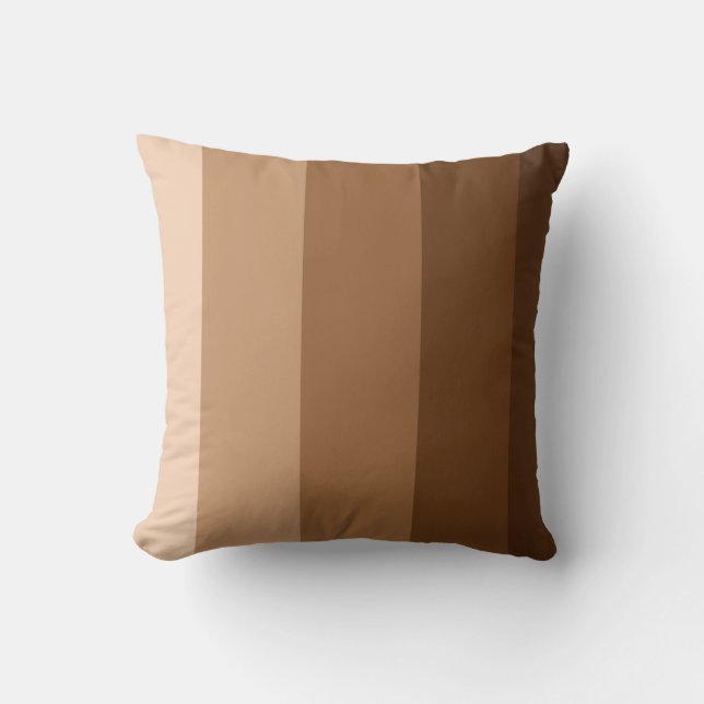 Brown Ombre Stripe Kissen (Vorderseite)
