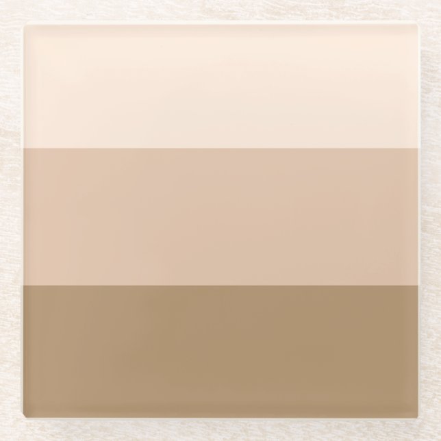 Brown Ombre Striping Glasuntersetzer (Vorderseite)