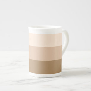 Brown Ombre Striping Prozellantasse
