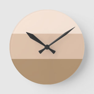 Brown Ombre Striping Runde Wanduhr