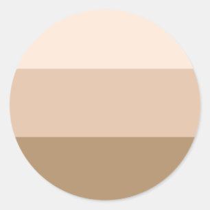 Brown Ombre Striping Runder Aufkleber