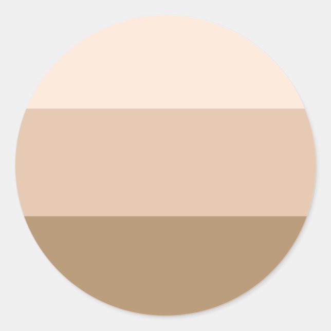 Brown Ombre Striping Runder Aufkleber (Vorderseite)