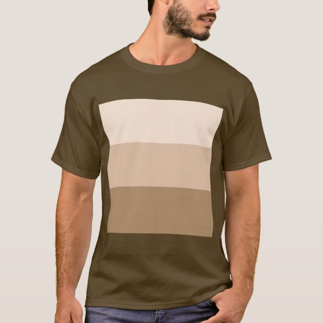 Brown Ombre Striping T-Shirt (Vorderseite)