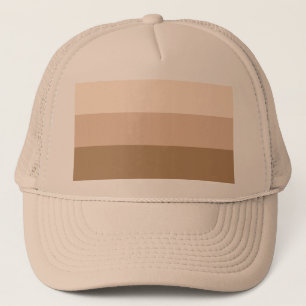 Brown Ombre Striping Truckerkappe