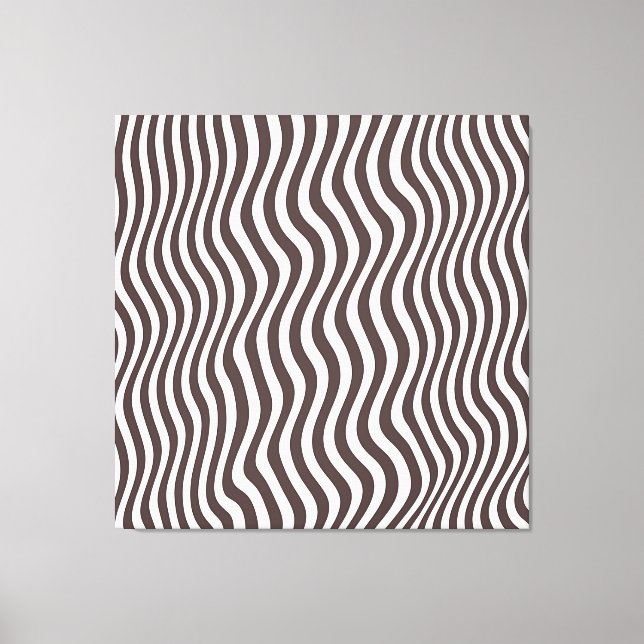 Brown Optic Streifen Leinwanddruck (Vorderseite)