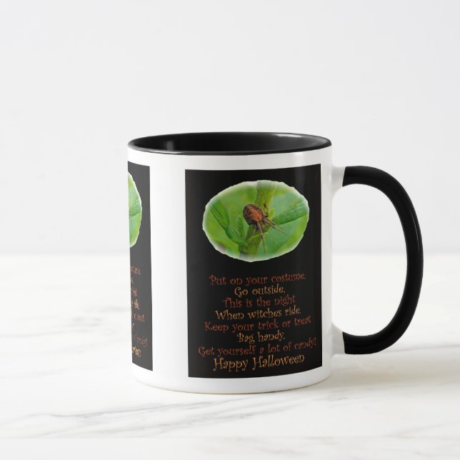 Brown Orange Araneus Halloween-Tasse Tasse (Rechts)