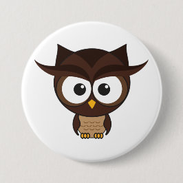 Brown Owl Button