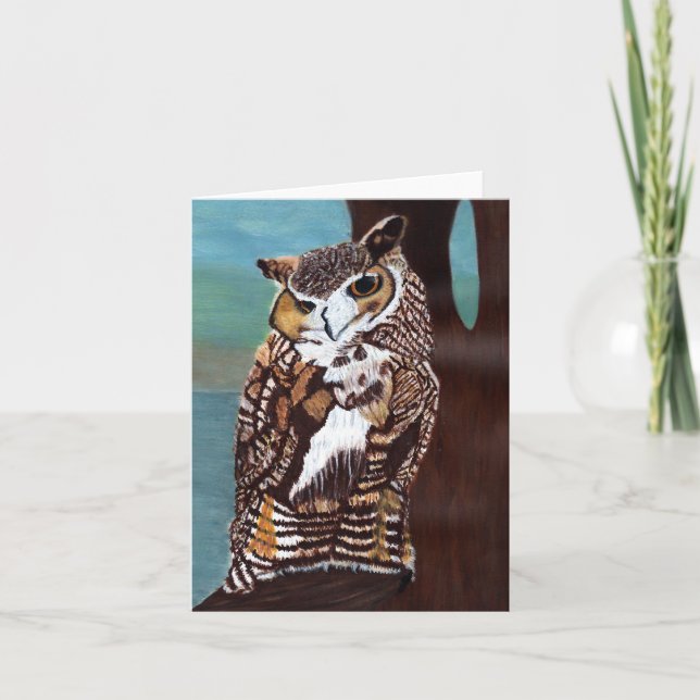 Brown Owl Note Card Karte (Vorderseite)