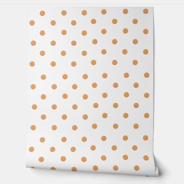 Brown Paint Streak Polka Dot Wallpaper Tapete (Abrollen)