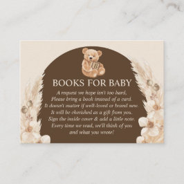 Brown Pampas Grass Teddy Bären Bücher für Baby Begleitkarte