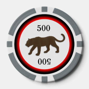 Brown Panther Gold Pokerchips