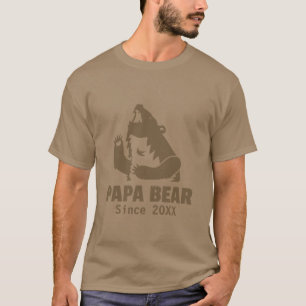 Brown-Papa-Bär seit Jahr der Vaterschaft für Vater T-Shirt