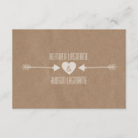 Brown Paper Inspiriert White Arrows Wedding R.S.V.