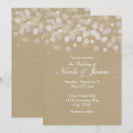 Brown Paper Simple Rustic Wedding Einladungen