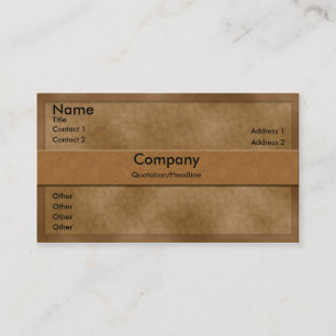Brown Parchment Business Card Visitenkarte