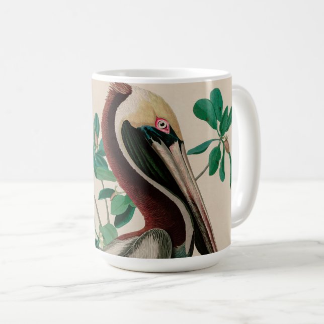 Brown Pelican Birds America Audubon Print Kaffeetasse (VorderseiteRechts)