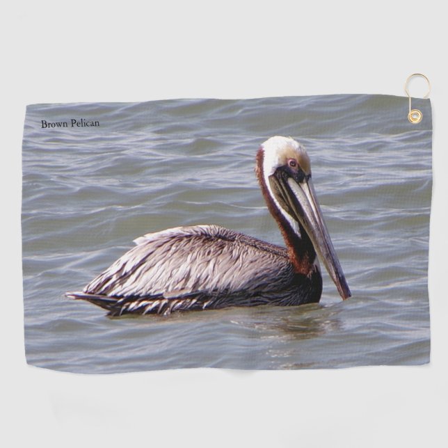 Brown Pelican Golfhandtuch (Horizontal)