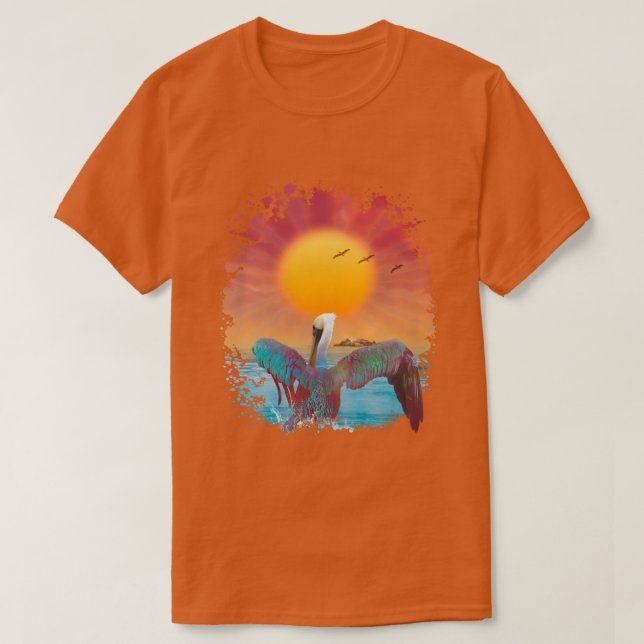 Brown Pelican ISLAND SUNSET T-Shirt (Design vorne)
