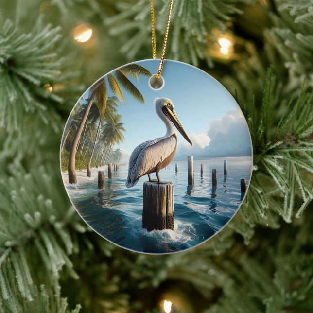 Brown Pelican Keepsake Keramik Ornament (Von Creator hochgeladen)