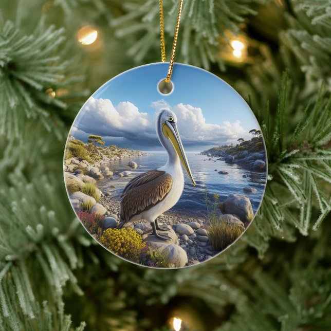 Brown Pelican Keepsake Keramik Ornament (Von Creator hochgeladen)