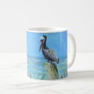Brown Pelican nimmt Acrylic-Vogelmalerei ab Kaffeetasse