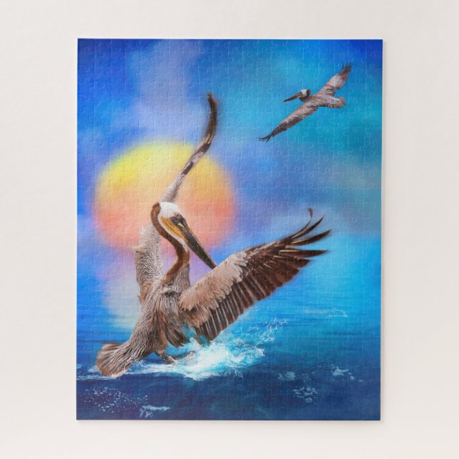 Brown Pelicans SUN KISSED ISLAND Puzzle (Vertikal)