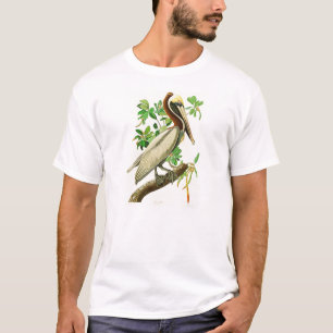 Brown-Pelikan-John James Audubon-Vögel von Amerika T-Shirt