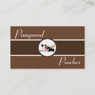 Brown Pet Sitting Dog Walking Walker Business Card Visitenkarte