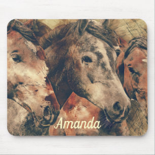 Brown Pferde Mousepad