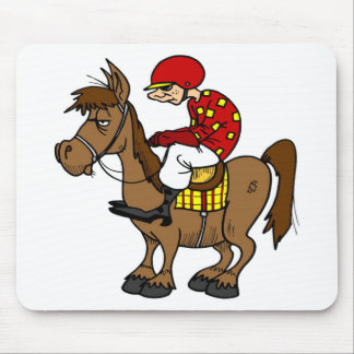 Brown-Pferdejockey Mousepad