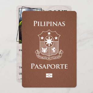 Brown Philippines Passport Save the Date